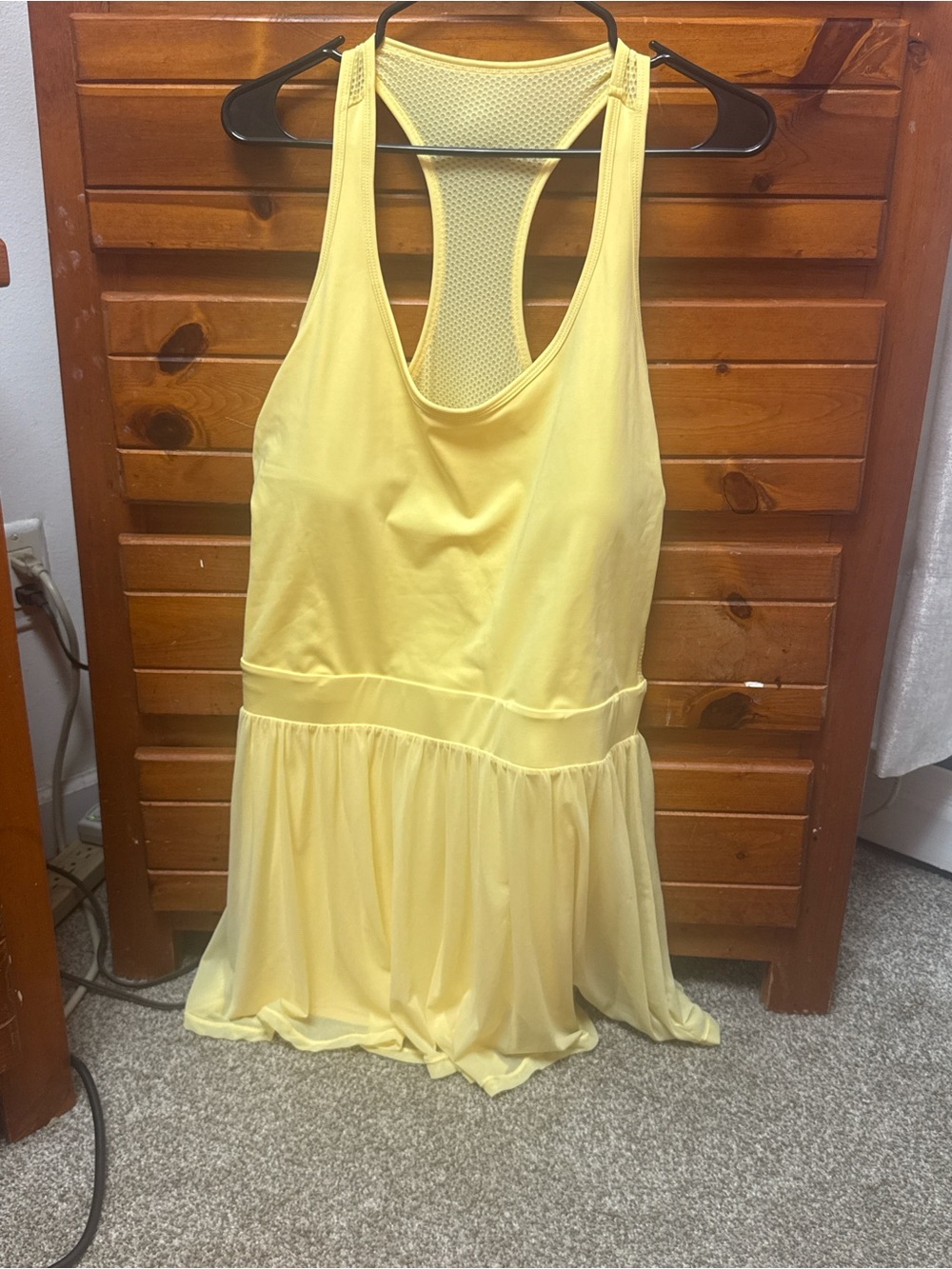 Fashion Nova Pale Yellow Racerback Sleep Dress